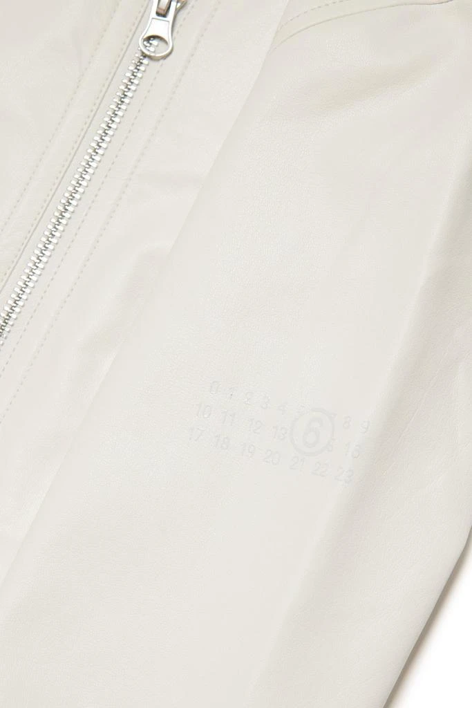 MM6 MM6 Maison Margiela Kids Zip-Up Long Sleeved Biker Jacket 3