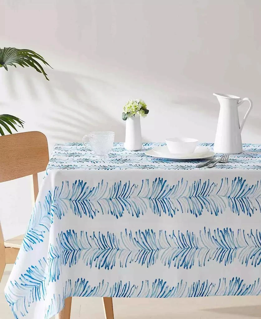 IZOD Seagrass Stripe Water-Resistant Indoor and Outdoor Tablecloth, 60" x 102" Rectangle 5