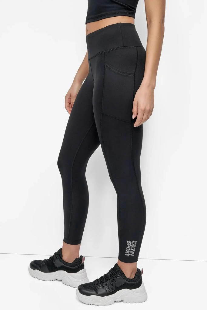 DKNY LOGO-EMBELLISHED 7/8-LENGTH LEGGING 3