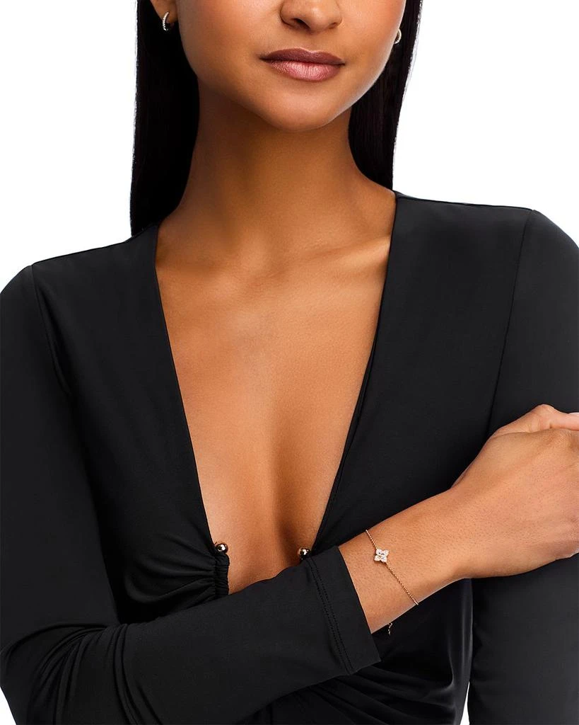 Roberto Coin 18K Rose Gold Venetian Princess Carnival Multi Gemstone 
Diamond Flower Bracelet 2