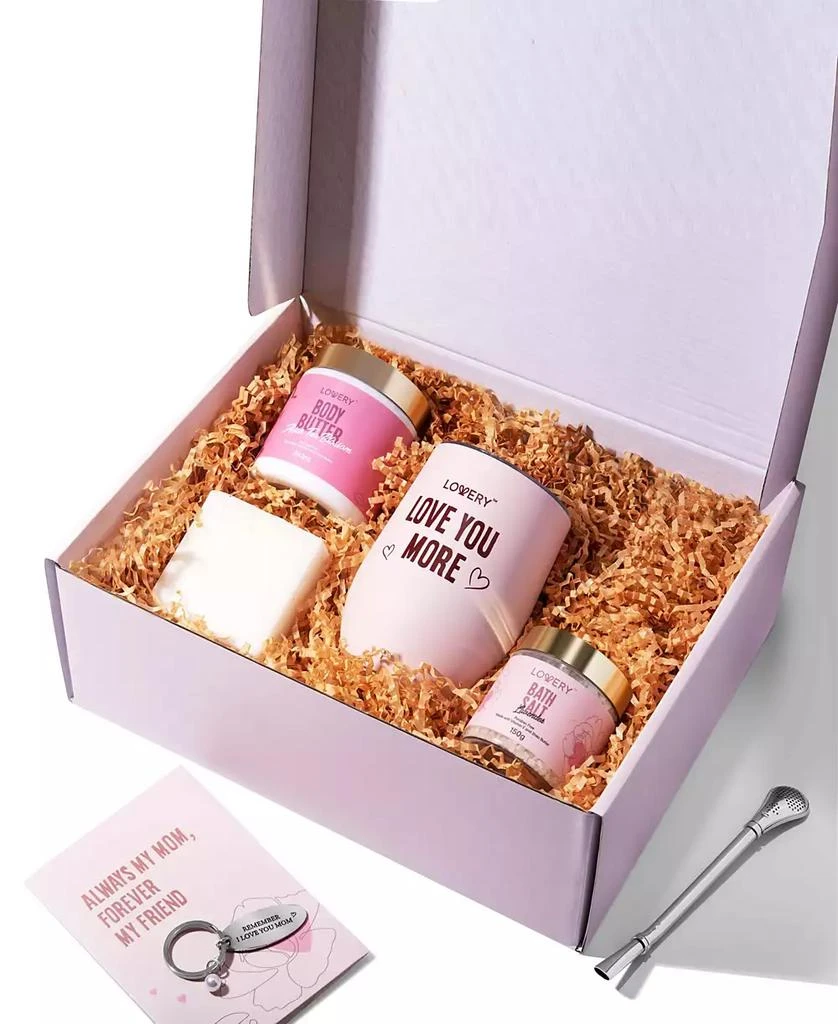 Lovery New Mom Gifts, Spa Gift Set for Mom To Be, Bath and Body Gift Set, 7 Piece 5