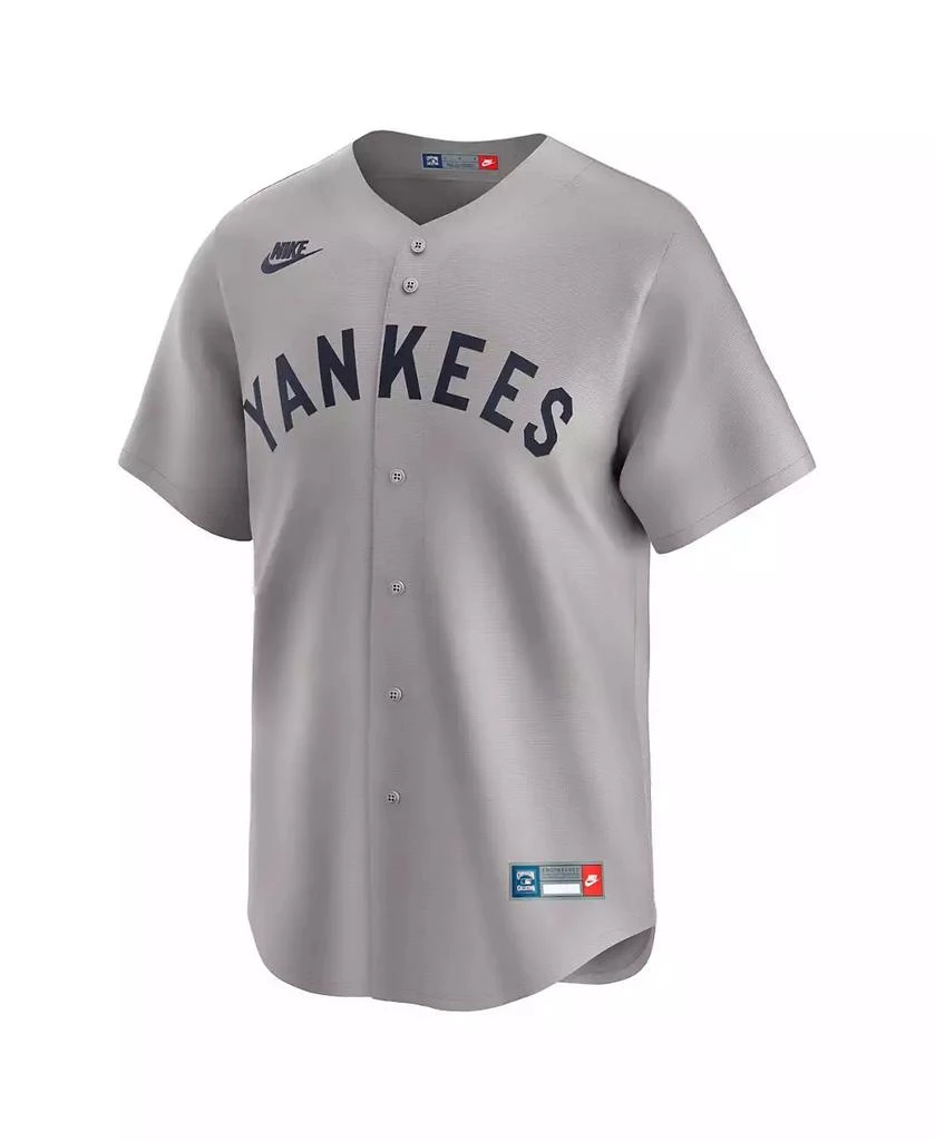 NIKE Men's Mickey Mantle Gray New York Yankees Throwback Cooperstown Collection Limited Jersey 3