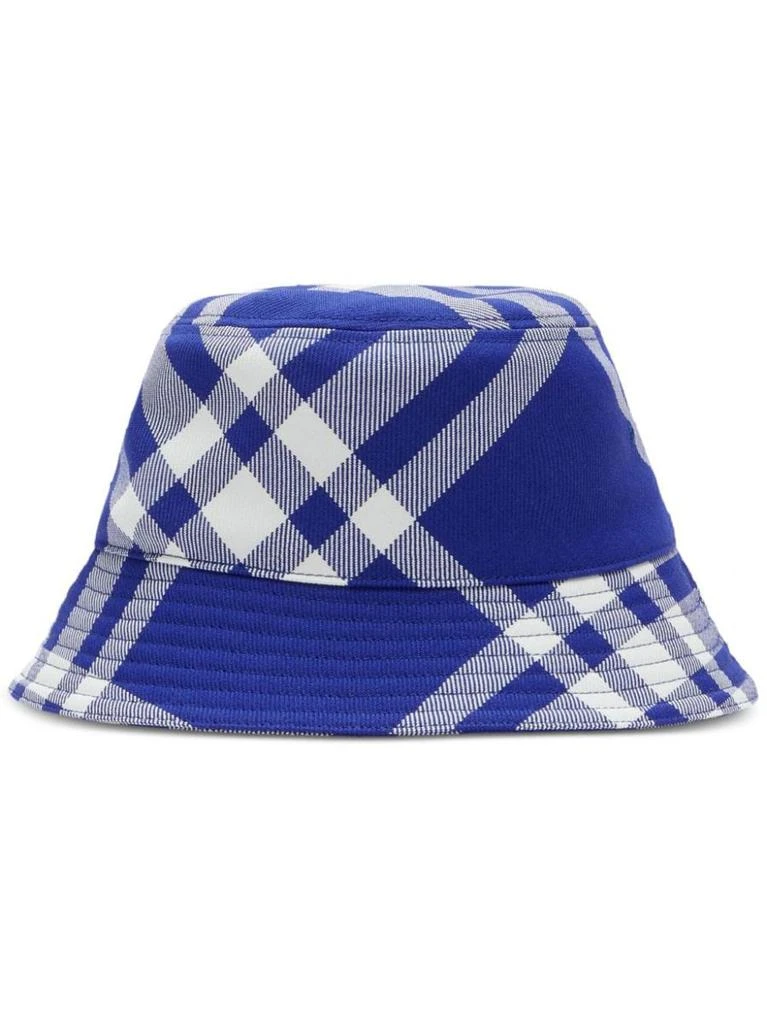 Burberry Burberry Check Wool Blend Bucket Hat 1