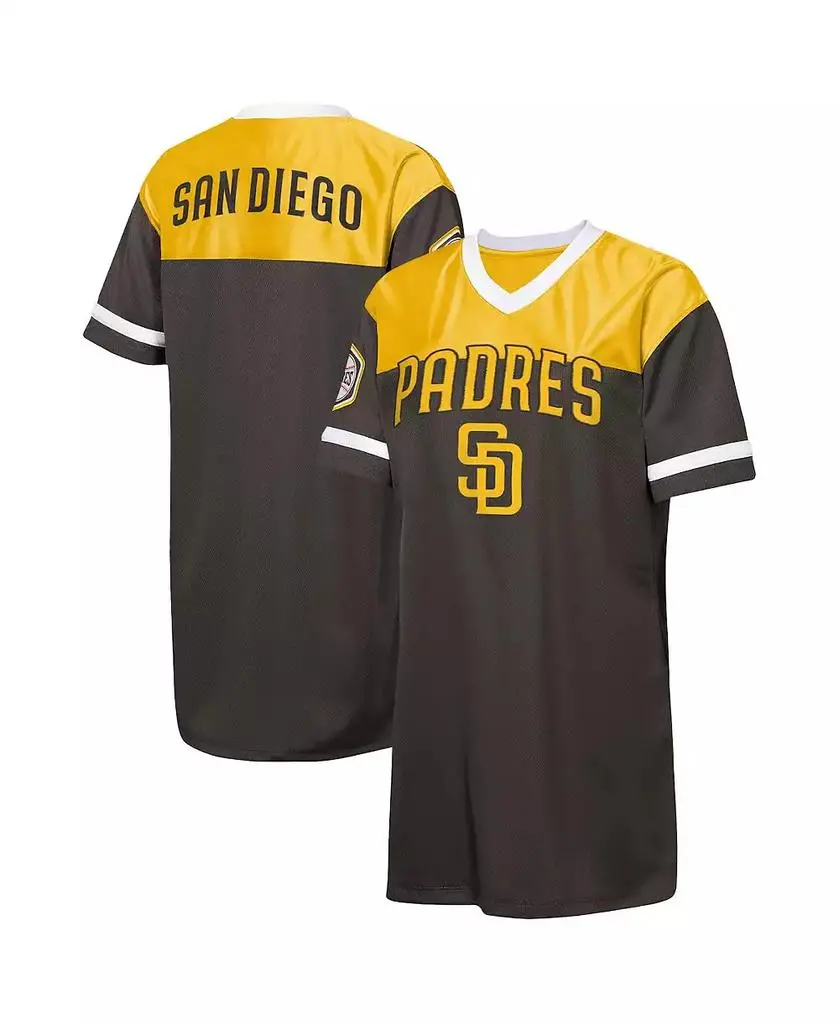 Outerstuff Big Girls Brown San Diego Padres Big League Cheer V-Neck T-Shirt Dress