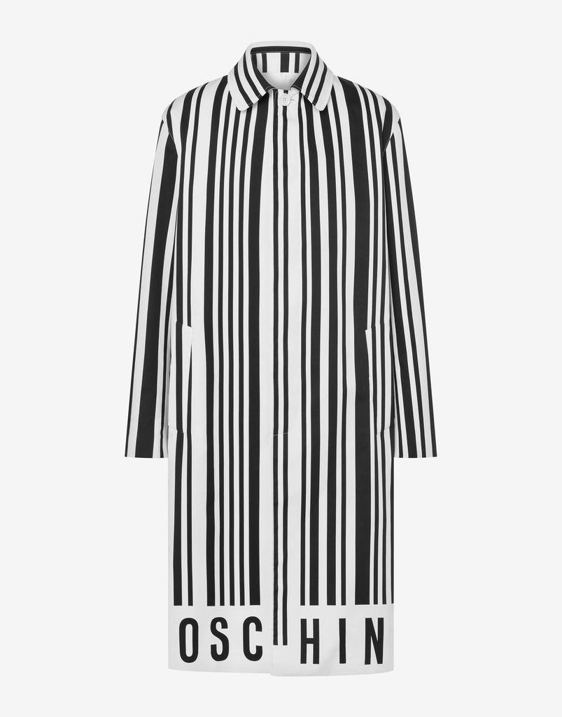 Moschino Cotton Poplin Trench Coat Barcode