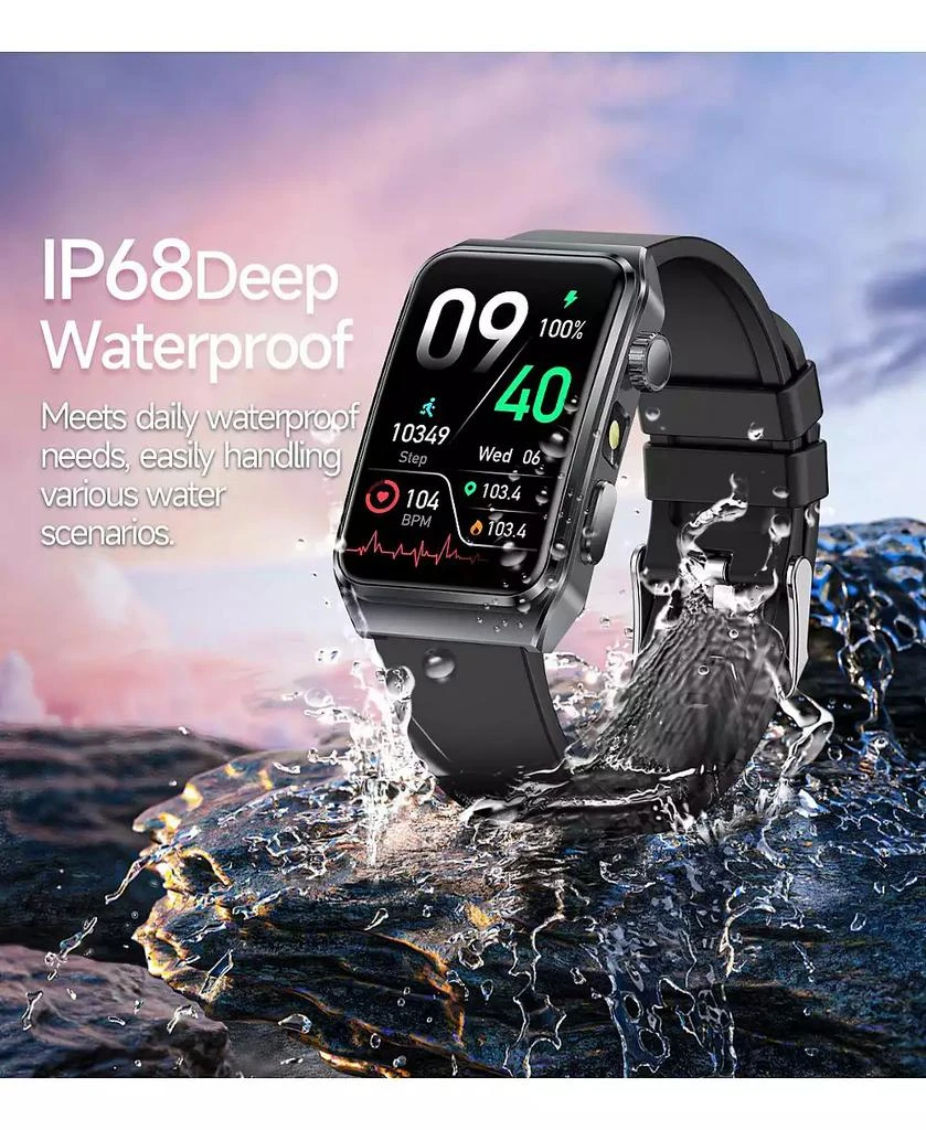 RUXING Smart Advanced Outdoor Health Smart Bracelet with Flashlight and Continuous Monitoring -Pink 2