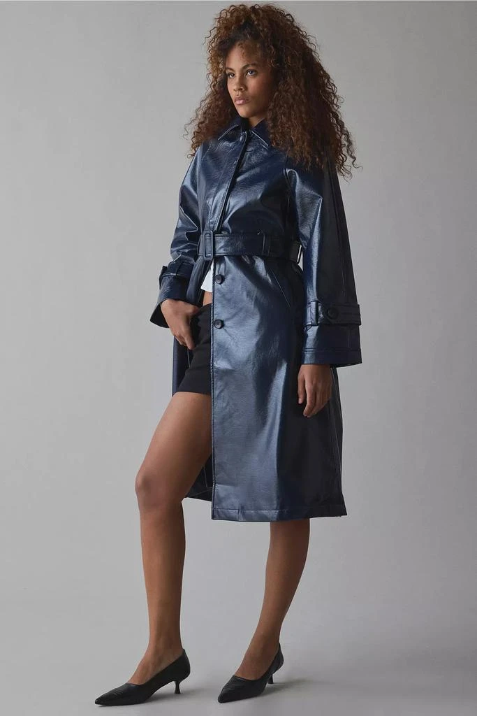 Hosbjerg Hosbjerg Ray Tori Faux Leather Trench Coat 1