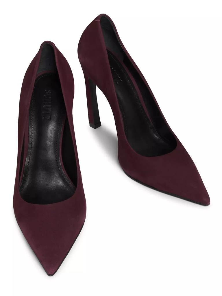Schutz Lou Curve 100MM Nubuck Pumps 4
