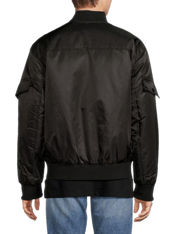 Karl Lagerfeld Paris Baseball Collar Bomber Jacket