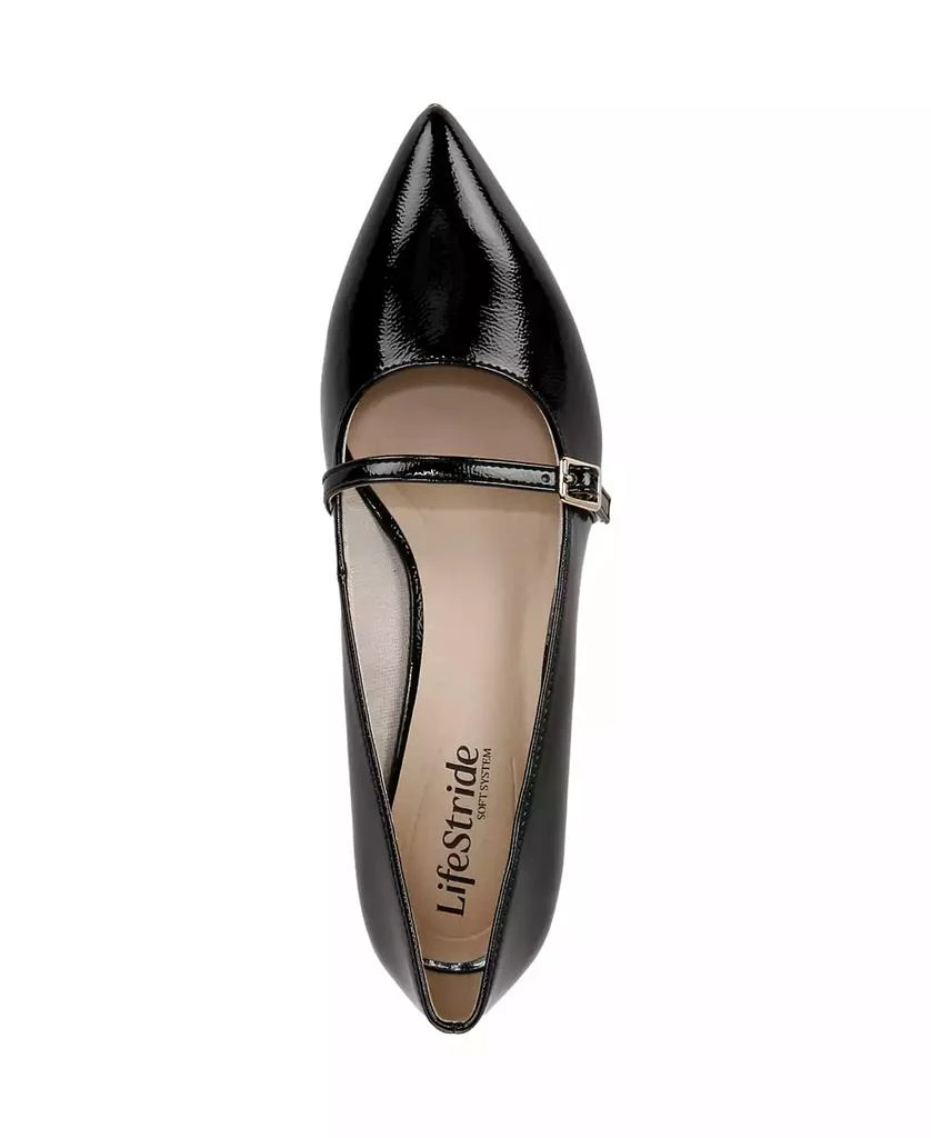 LifeStride Women's Madelyn Mary Jane Pointed Toe Kitten Heel Pumps 4