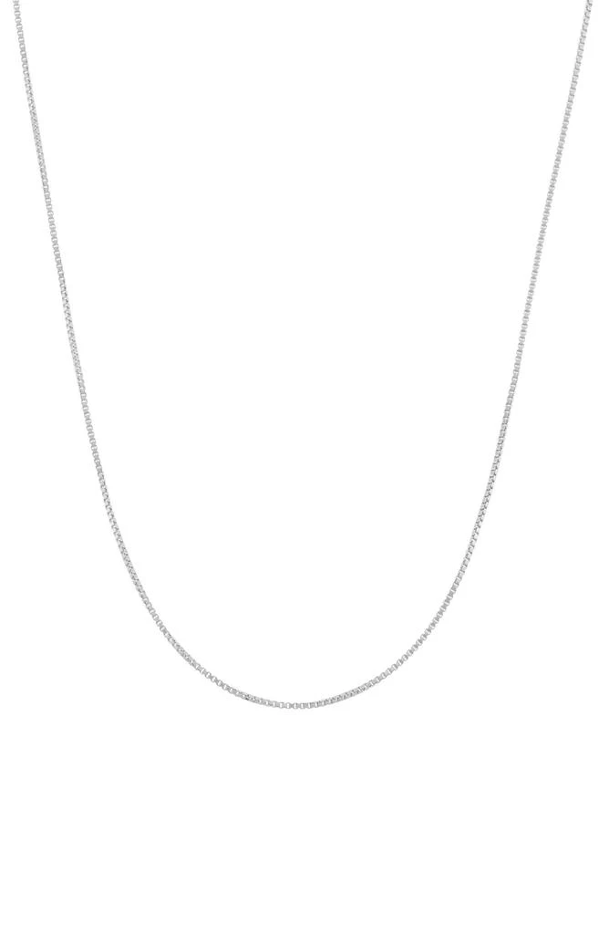 FZN Sterling Silver Adjustable Box Chain Necklace