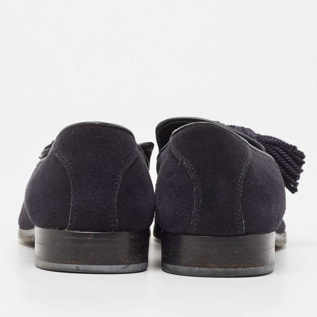 Jimmy Choo Jimmy Choo Navy Blue Suede Foxley Smoking Slippers Size 41 5