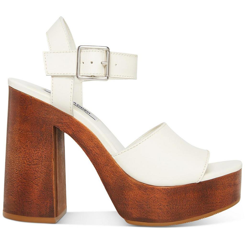 Steve Madden Kye Womens Leather Platform Block Heels
