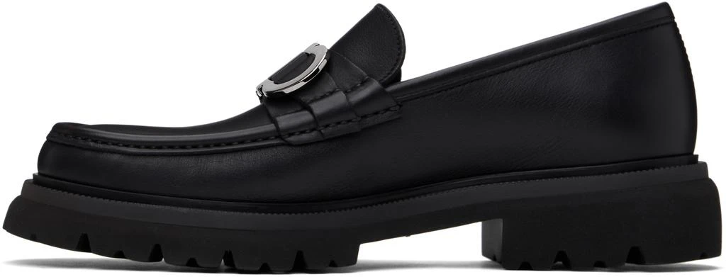 Ferragamo Black Gancini Ornament Loafers 3