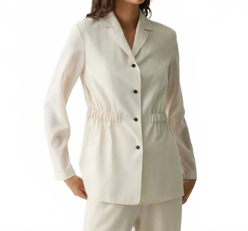 Theory Cinch Waist Jacket In Sand