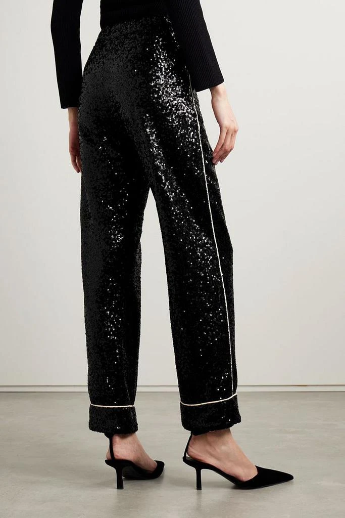 IN THE MOOD FOR LOVE Loren sequined tulle straight-leg pants 3