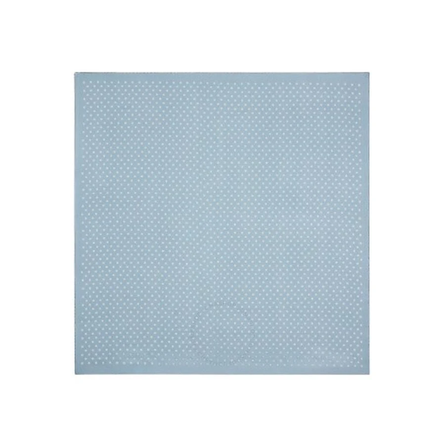 Celine Square Triomphe Silk Twill In Grey Blue / Cream 1