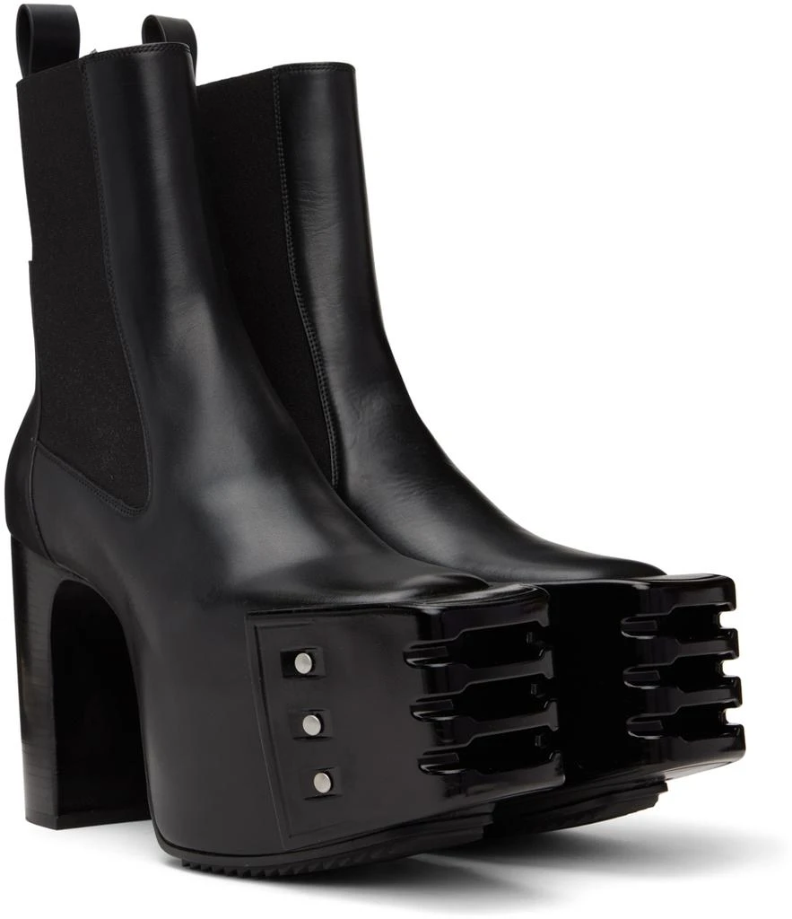 Rick Owens Black Grilled Chelsea Boots 4