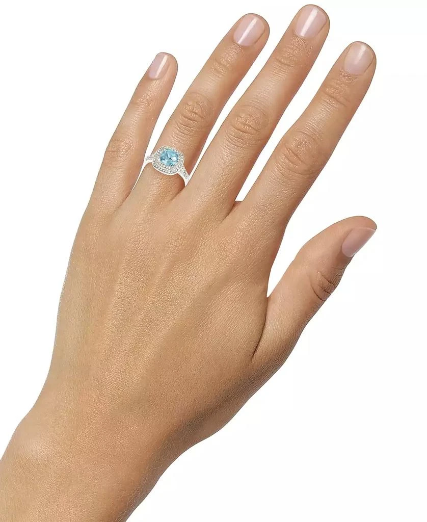 Charter Club Silver-Tone Pavé & Color Crystal Double Square Halo Ring, Created for Macy's 2