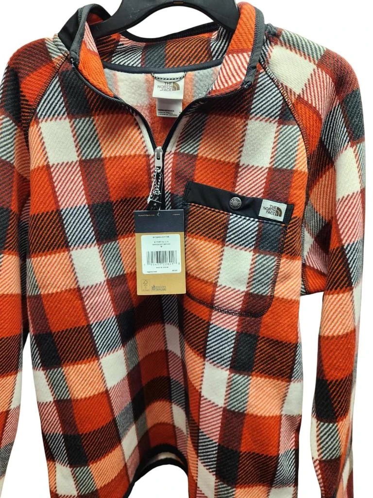 The North Face Print Gordon Lyons 1/4 Zip Jacket In Orange Plaid 1