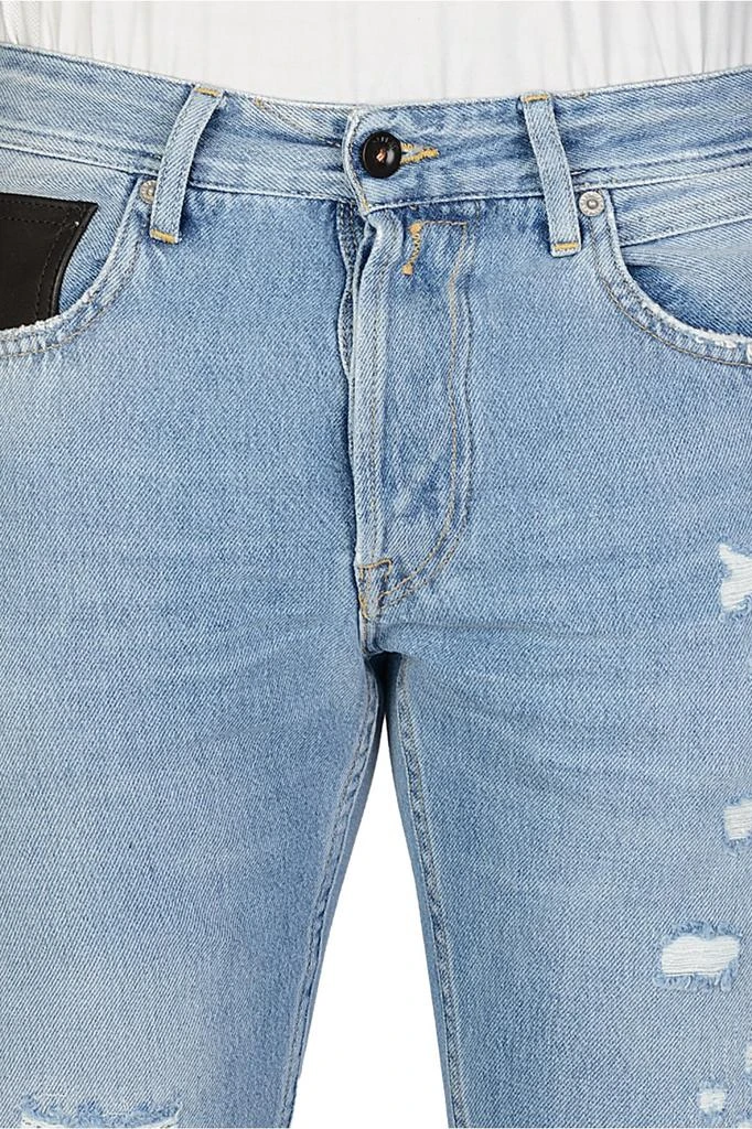 Replay Straight Fit Ripped Jeans 7
