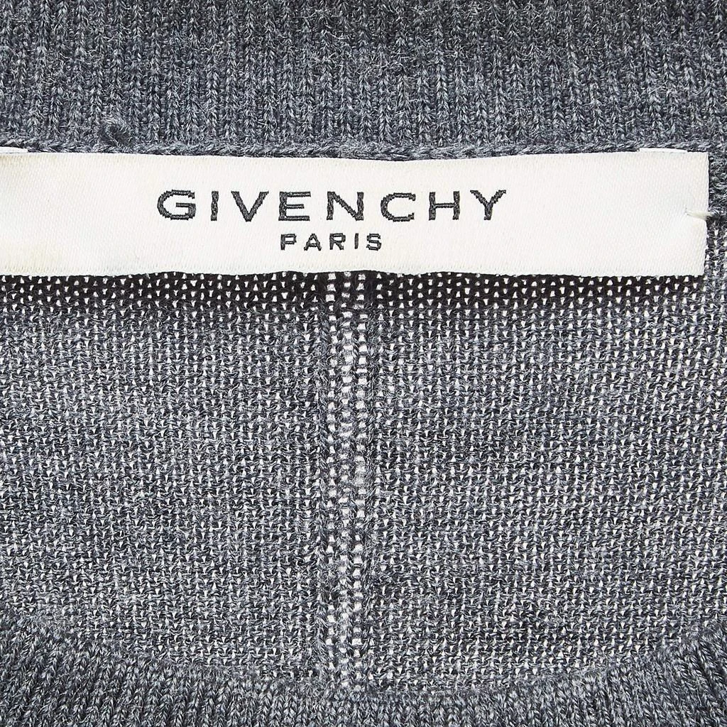 Givenchy Givenchy Grey Embroidered Wool Knit Sweatshirt XS 4