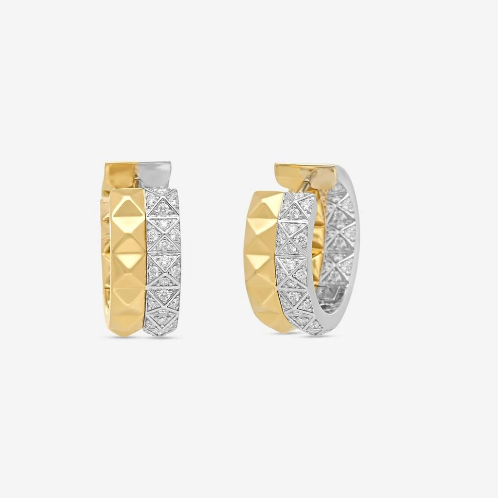 Roberto Coin Roberto Coin Obelisco 18K Yellow 
White Gold Diamond Earrings 7771787AJERX-copy