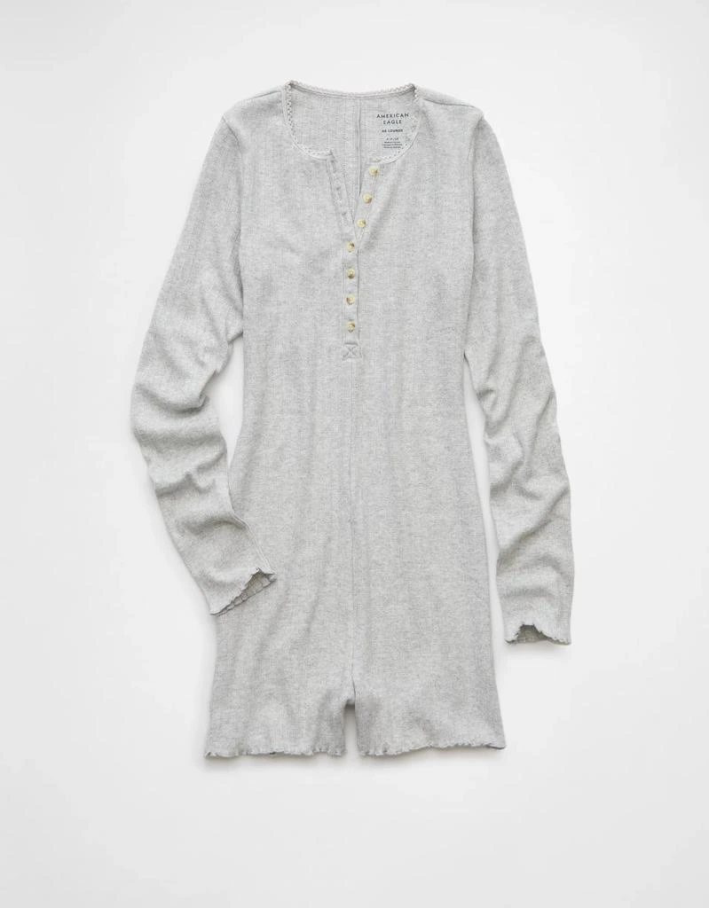 AE AE Long-Sleeve Henley Lounge Romper 3