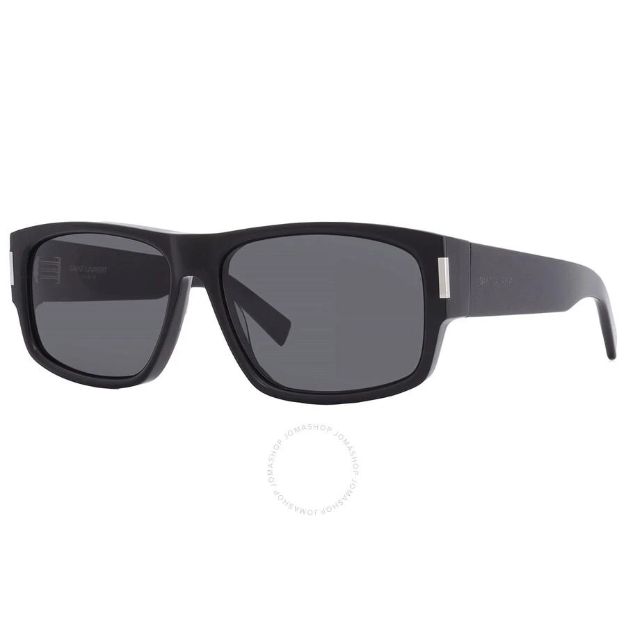 Yves Saint Laurent Saint Laurent Dark Grey Rectangular Men's Sunglasses SL 689 001 59 3