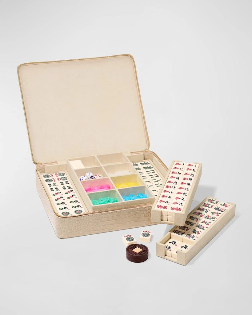 AERIN Enzo Leather Travel Mahjong Set 1