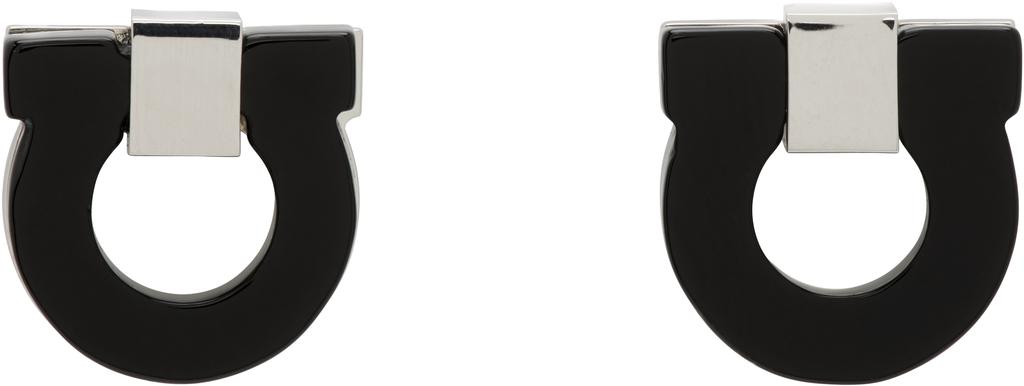 Salvatore Ferragamo Silver Gancini Cuff Links