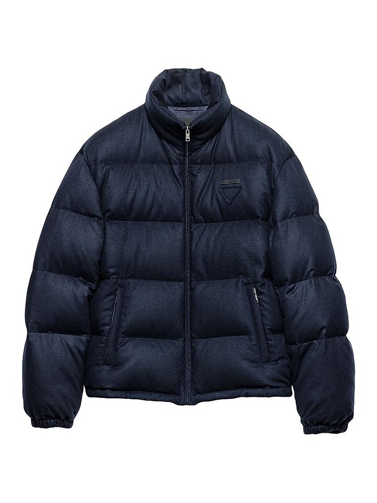 プラダ♡PIUMINO NYLON LUCIDO ダウンジャケット ネイビー Prada Zip-Up Down Bomber Jacket – On Sale Now with Up to 19