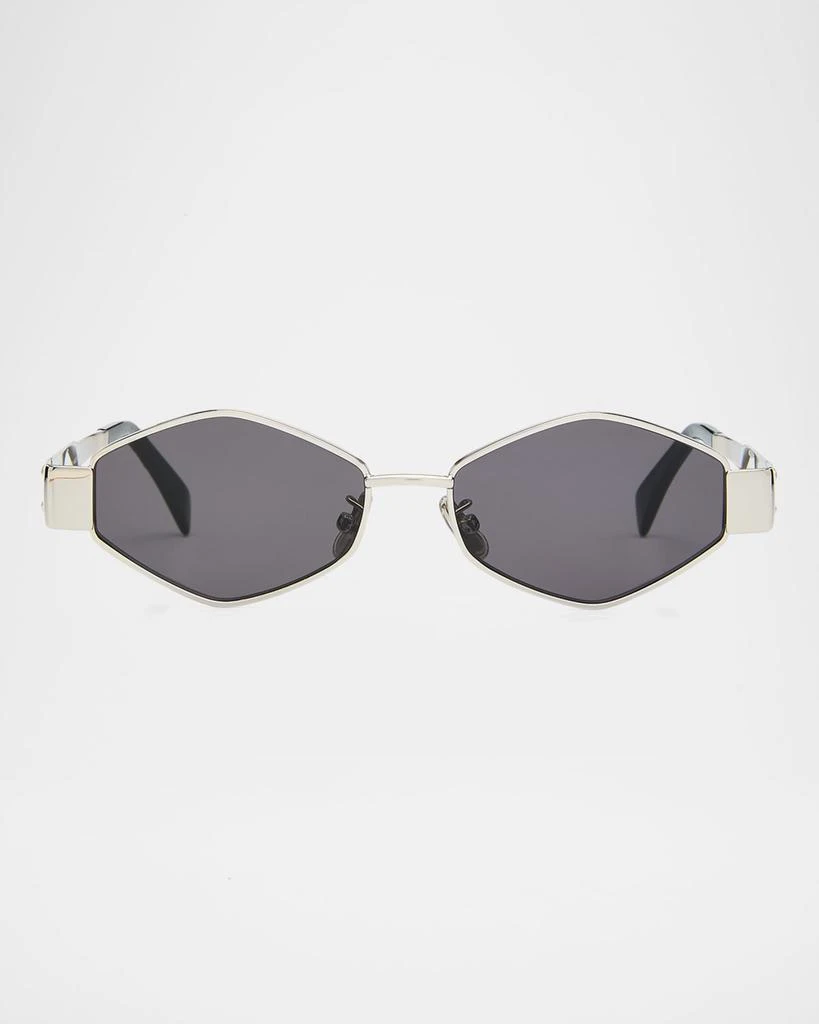 Celine Men's Triomphe Metal and Nylon Oval Sunglasses 3