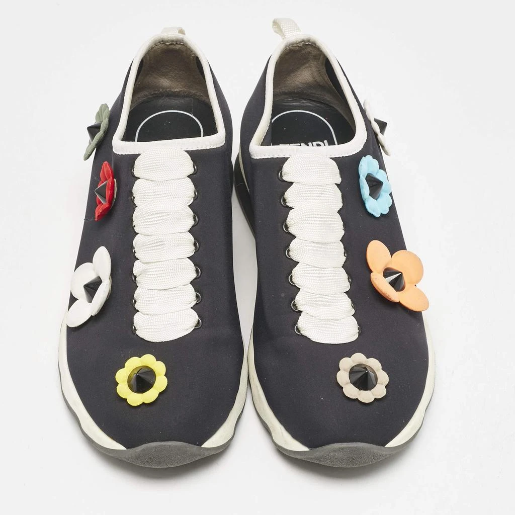 Fendi Fendi Black Neoprene Flowerland Slip On Sneakers Size 39 3