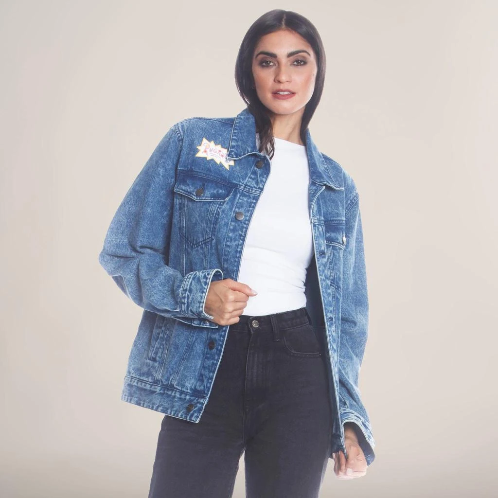 Members Only Women's Chucky Placement Denim Oversized Jacket 1