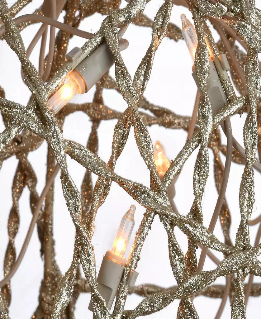 National Tree Company 60", 52" & 36" Champagne Glittered Deer Family of 3 with Clear Lights 3