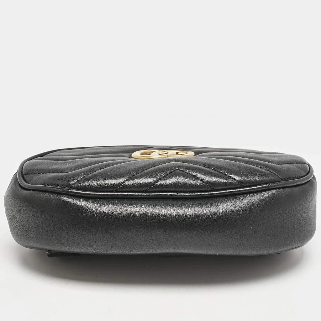 Gucci Gucci Black Matelassé Leather Mini GG Marmont Belt Bag 7