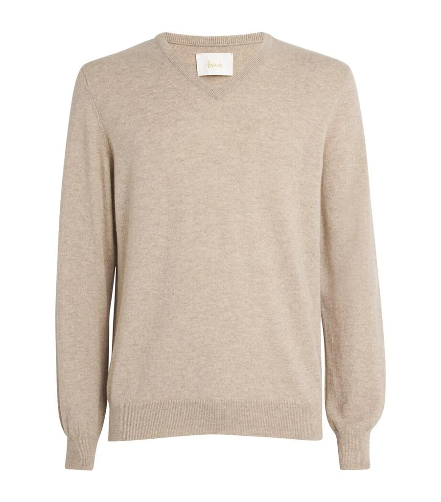 Harrods Cashmere V-Neck Sweater 1