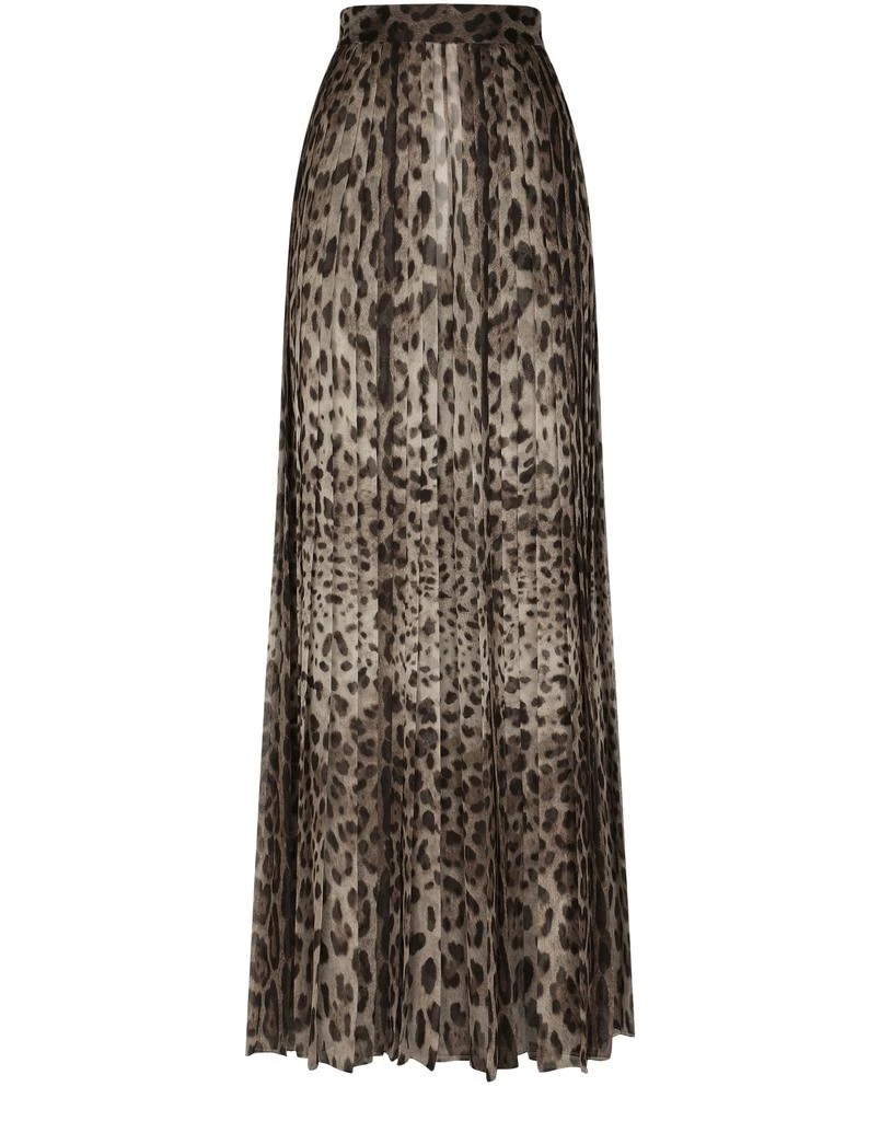 Dolce & Gabbana Leopard-print chiffon culottes 2