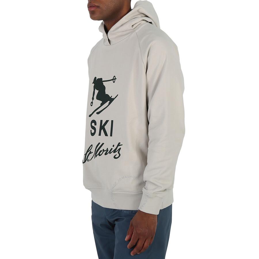 Bally Silver Birch Ski St. Moritz Diagonal Fleece Hoodie
