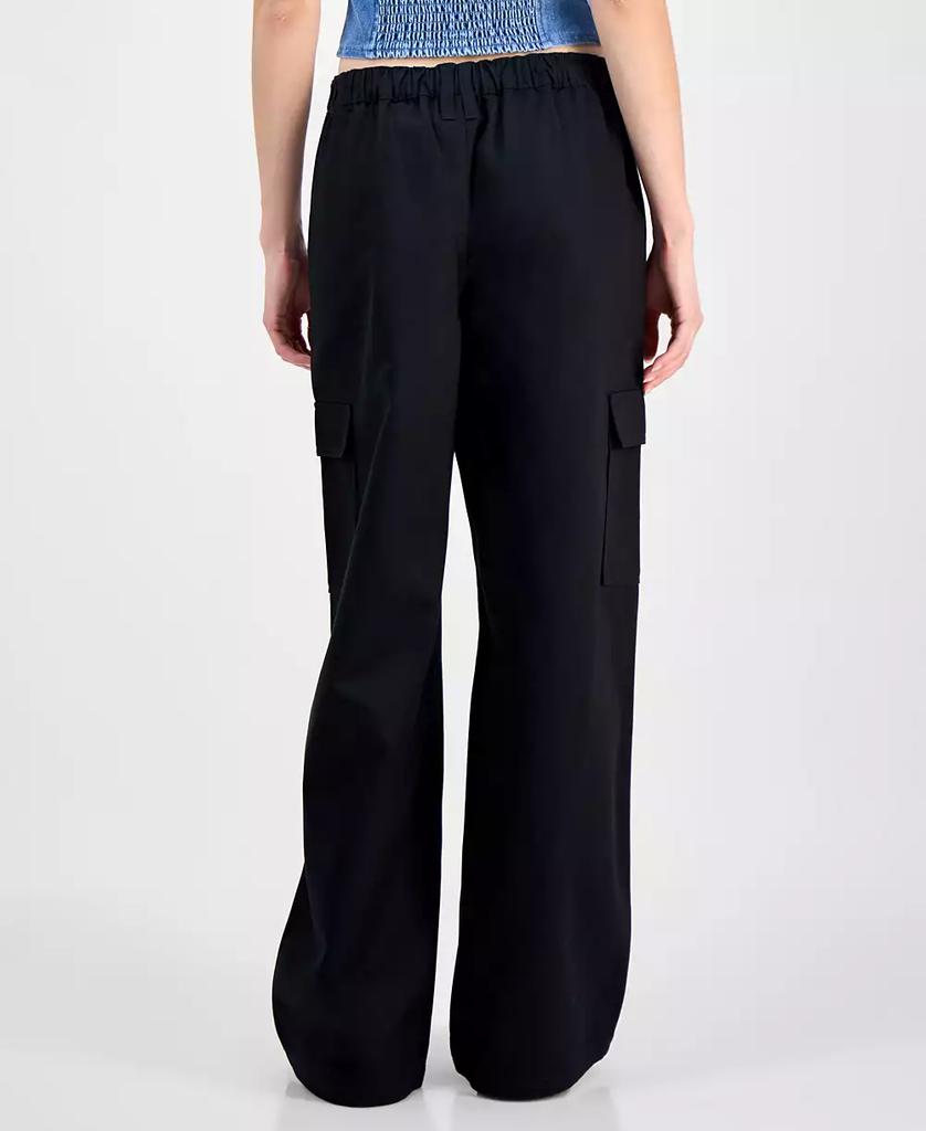 Celebrity Pink Juniors' Cargo Strap Wide-Leg Pants