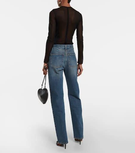 Alaïa Lover low-rise straight jeans 3