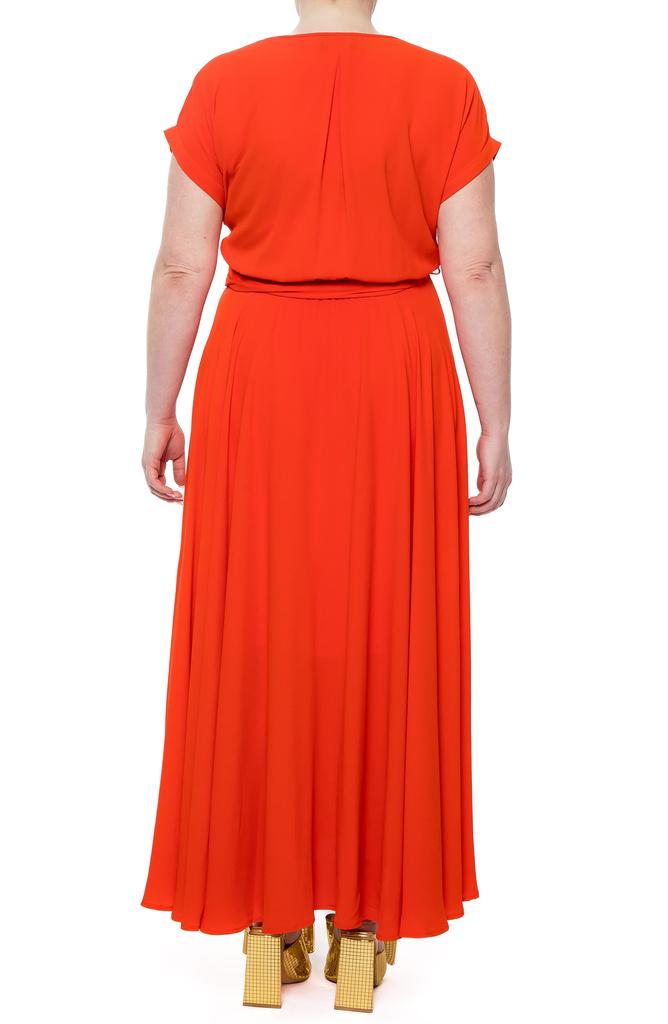 Meghan LA Jasmine Solid Maxi Wrap Dress