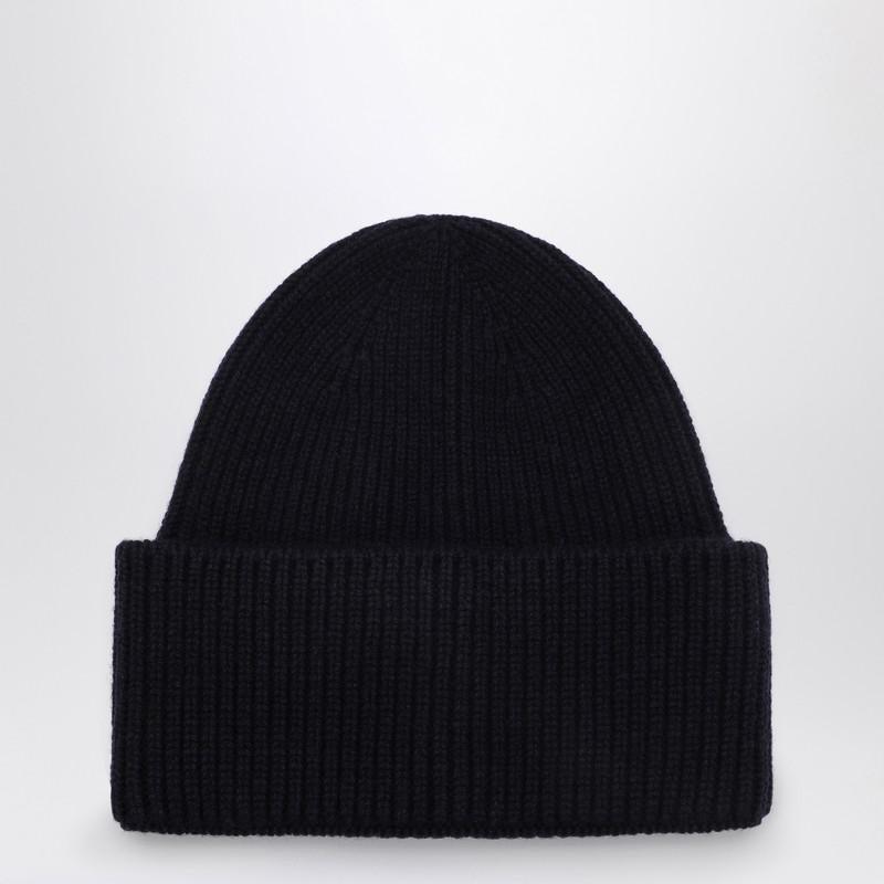 logo earmuff beanie in ribbed wool stretch – On Sale Now