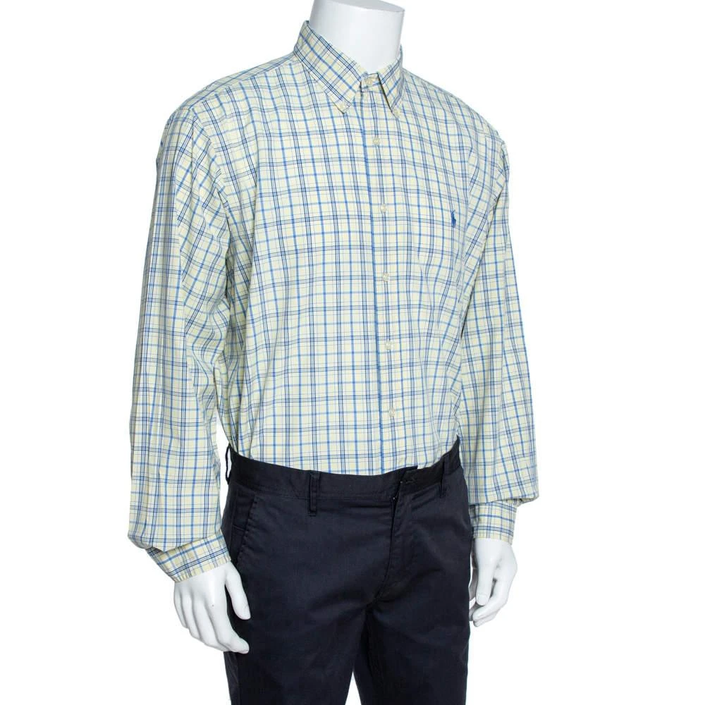 Ralph Lauren Ralph Lauren Pale Yellow Checked Cotton Button Down Shirt 3XL 2