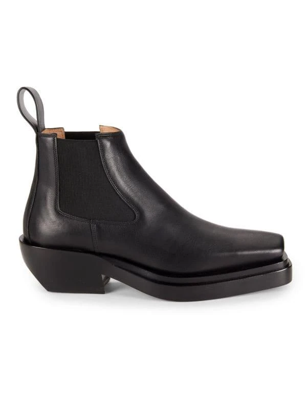 $1,800 NIB Bottega Veneta Black Leather Block Heel Chelsea Boots Size 41.5(8.5) Men main image 2