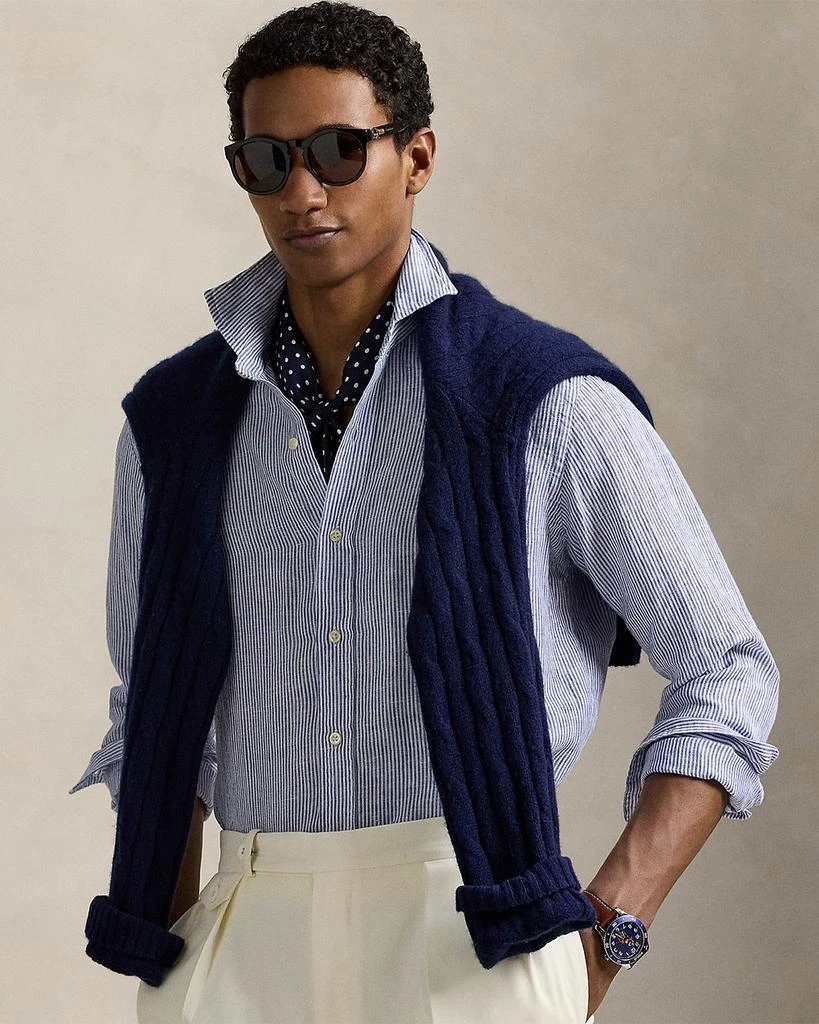Ralph Lauren Classic Fit Striped Linen Shirt 5