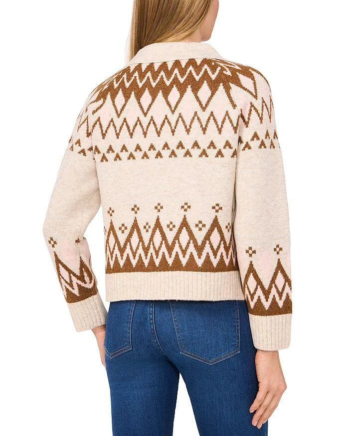 CeCe Collared Fair Isle Sweater 2