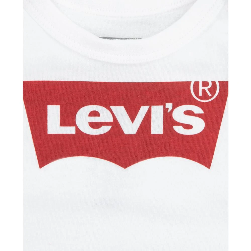 Levi's Baby Boys & Girls Short Sleeves Batwing Bodysuit, Pack of 3 5