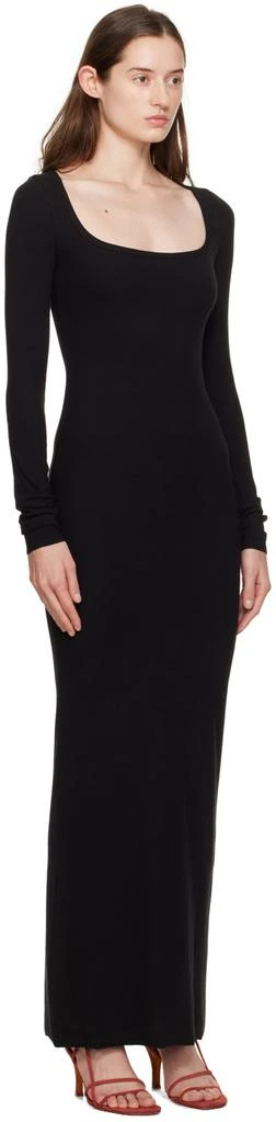 ÉTERNE Black Square Neck Maxi Dress 2